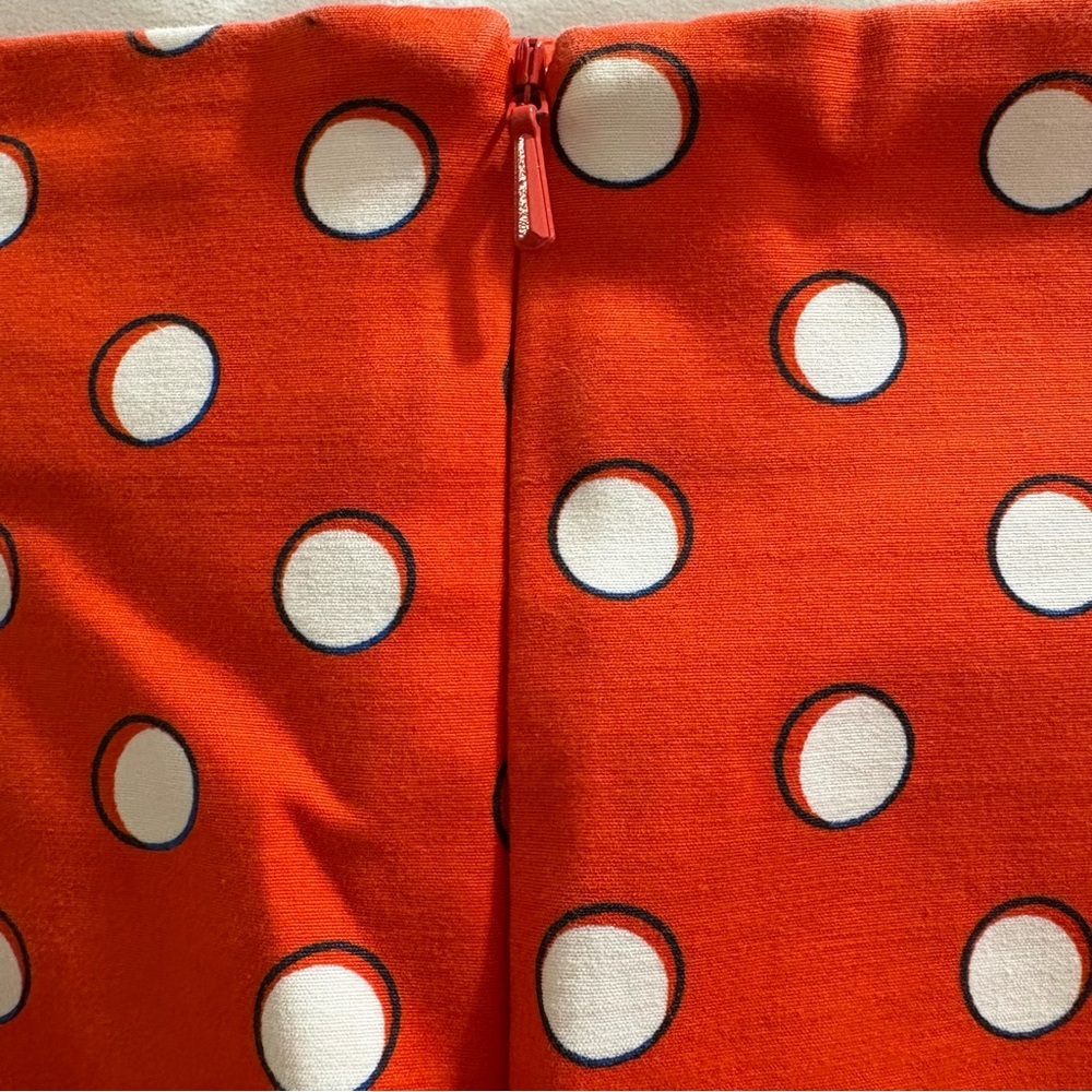 Boden Richmond Pencil Skirt Orange w/polka dots size 4R - Picture 8 of 10